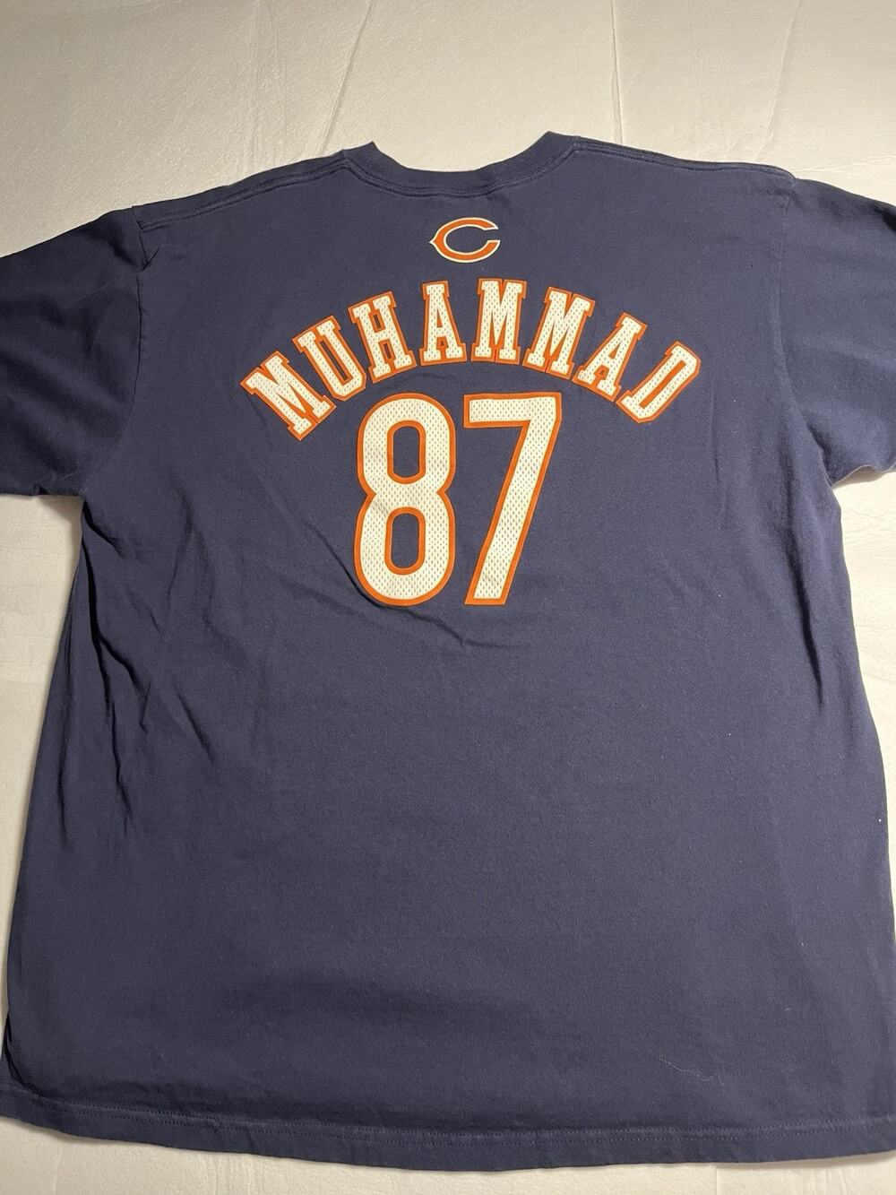 Reebok Chicago Bears Muhammad #87 T Shirt Mens XL Navy NFL Football
